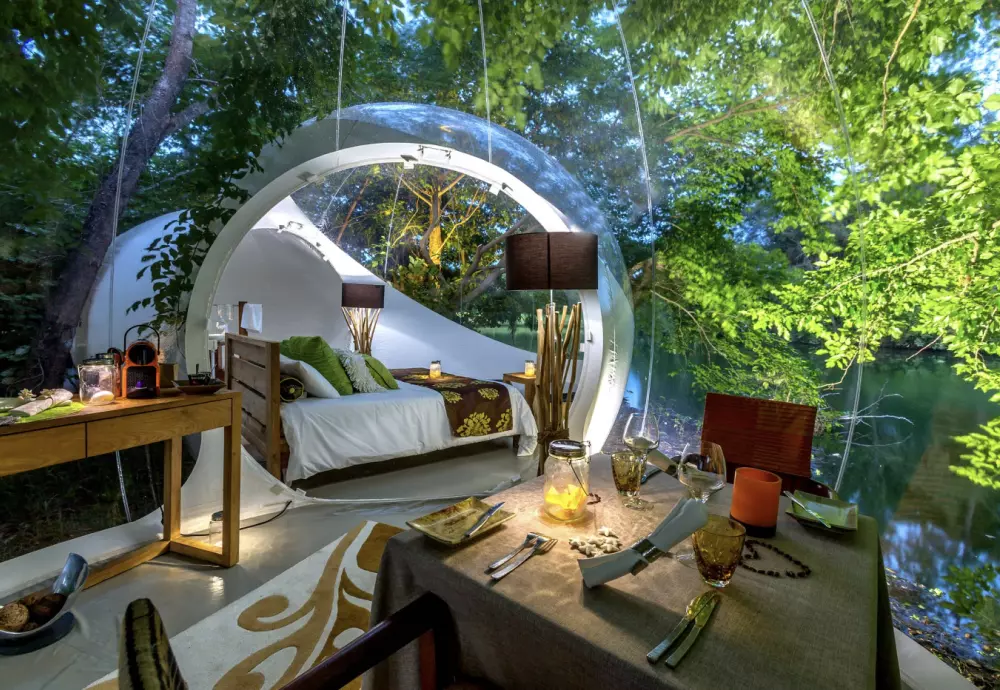 transparent bubble tent